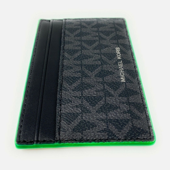 Black/Palm Logo Card Case With ID Window - Picture 3 of 5